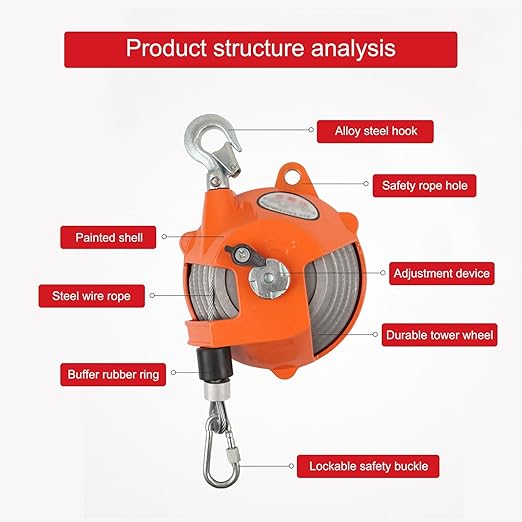 Adjustable Retractable Hanging Scale, 1pc Spring Balance with 1.5m Rope, 22-30kg Capacity, Perfect for Luggage & Package Weighing, Portable & Durable Design