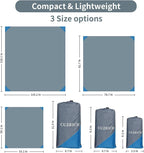 Medium Picnic Mat 6FT Lightweight Camping Tarp Tent Blankets Pocket Beach Blanket Foldable Washable Picnic Rug Quick Dry Compact Beach Mats Hiking Outdoor Essentials(Gray/Blue,78"*83"/6.56ft×6.89ft)
