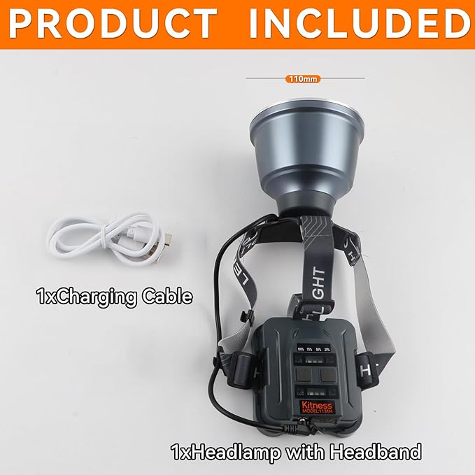 Super Bright LED Rechargeable Headlamp, 6 Adjustable Light Modes Waterproof Headlight, Constant Current Function, Lightweight, Perfect for Camping, Running, Hiking, Fishing, Outdoor Adventures