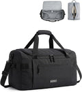 BAGSMART Travel Duffel Bags for Women, 32L Gym Duffle Bag with Laptop Compartment, Carry On Weekender Overnight Bag, Shoe Bag, PVC Wet Pocket, Black