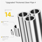 Portable Folding Stool, Small Portable Stool for Adults, Fishing Hiking Gardening and Beach with Carry Bag, Hold Up to 265 LBS (Black)