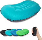 ATEPA Inflatable Camping Pillow, Ultralight Waterproof Travel Pillow with Ergonomic Support & Leak-Proof Air Valve, Compact Portable Pillow for Hiking Backpacking Tent Airplane Beach, Blue