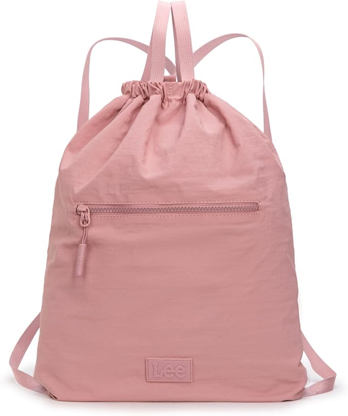 Lee Drawstring Backpack Bag Lightweight Small Gym Swim Beach Bag Water Resistant Sports Sackpack for Men Women,LEE48-002PK