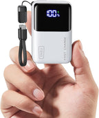 INIU Pocket Size Portable Charger, Ultra Small 10000mAh 45W PD Power Bank, USB C in&Out Fast Charging Battery Pack, Travel Essentials Powerbank for iPhone 17 16 15 14 Pro Air, iPad, Samsung S25 etc