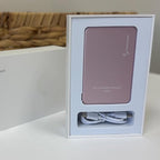 Custom Engraving Power Bank 5000mah,Customized Portable Charger with Name,Logo,Picture,Gift for Employees,Clients(Misty Rose)