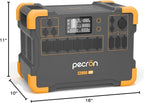 pecron Portable Power Station E2000LFP, 1920Wh Power Station 5X2000W AC Outlets, LiFePO4 Battery Backup Expandable to 8064Wh, 1200W Max Solar Input Solar Generator for Home, Camping, RV, Emergency