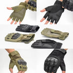 GCSIOM Tactical Fingerless Gloves Breathable, Non-Slip, Impact Resistant, Suitable for Outdoor Cycling, Motorcycle Riding, Rock Climbing