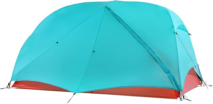Backpacking 2 Person Ultralight Tent – Freestanding, 3-Season, Waterproof, Double Doors – Horizon Lite 2 – Seafoam Blue