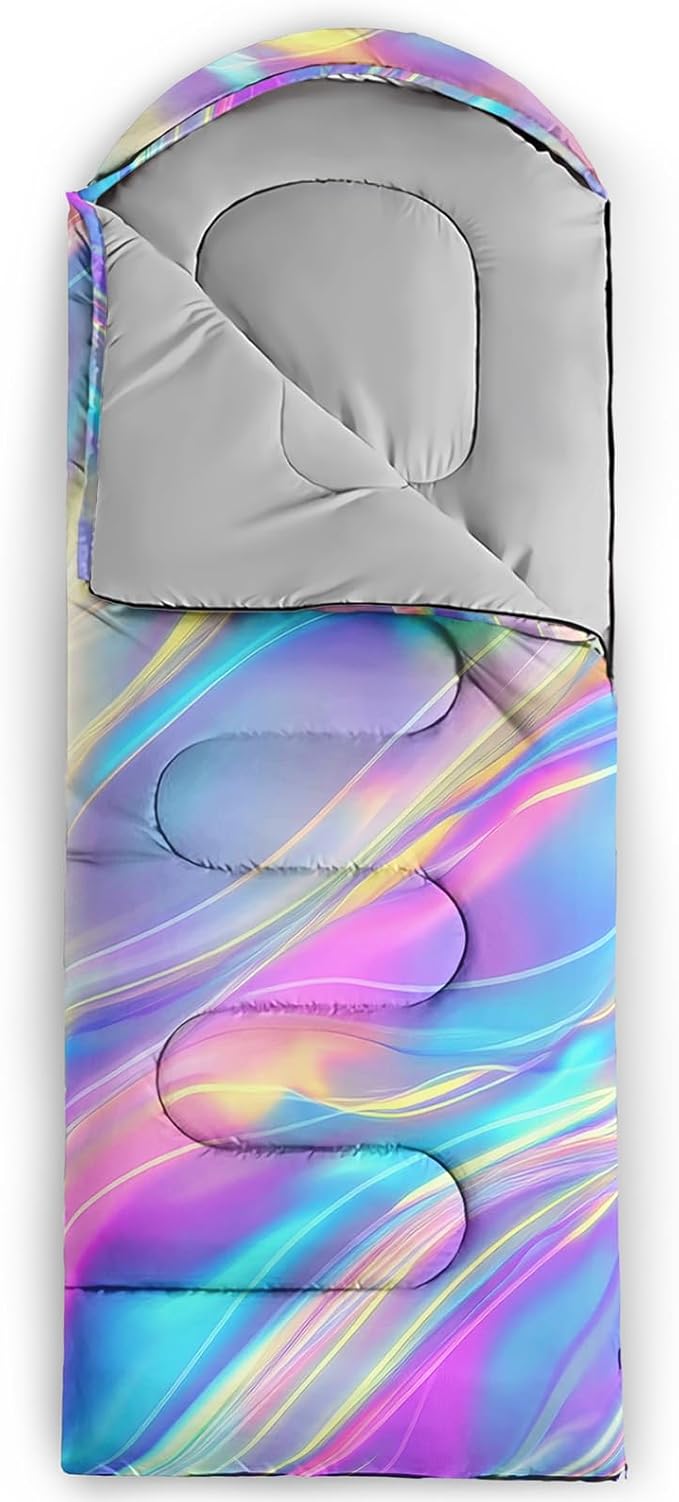 QOOMO Animals Camping Sleeping Bags,3 Season Warm & Cool Weather,Lightweight,Waterproof Sleeping Bags for Adults & Kids,Traveling,and Outdoors,Camping Gear Equipment