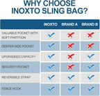 INOXTO Sling Bag, Multipurpose Crossbody Shoulder Bag for Men and Women
