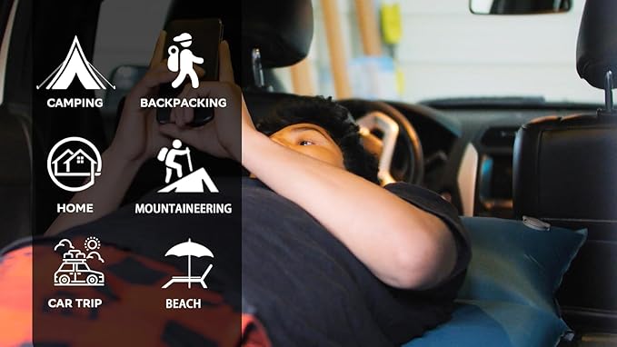 Clostnature Self Inflating Sleeping Pad for Camping - 1.5/2/3 inch Camping Pad, Lightweight Inflatable Camping Mattress Pad, Insulated Foam Sleeping Mat for Backpacking, Tent, Hammock