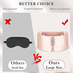 Mulberry Silk Sleep Mask – 100% Silk Sleep Masks for Women, Anti-Wrinkle, Light Blocking Eye Cover, Adjustable for Travel & Beauty(Pink)