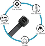 Small Zip Ties, Zip Ties 4 inch with 18 lb Tensile Strength, Black Cable ties, 1000 Pack, ANOSON