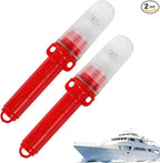 2PCS Boat Flares, Flares For Boating Coast Guard Approved, Waterproof Emergency For Boating Safety Kit, Fishing Nets, Buoys(Red)