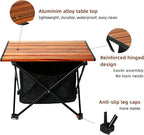 ROCK CLOUD Portable Camping Table Ultralight Aluminum Camp Table with Storage Bag Folding Beach Table for Camping Hiking Backpacking Outdoor Picnic, Small