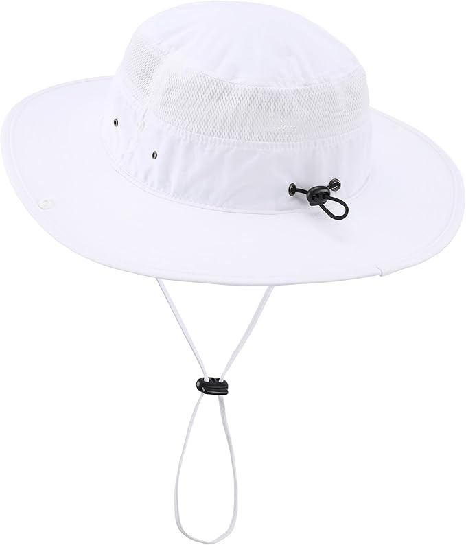 Connectyle Wide Brim Sun Hat for Men Breathable Cowboy Boonie Hat UPF 50+ Sun Protection Bucket Hat for Fishing Hiking