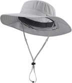 Home Prefer UPF 50+ Sun Hats for Men Women Wide Brim Fishing Hat with Neck Flap Summer Safari UV Protection Bucket Hat