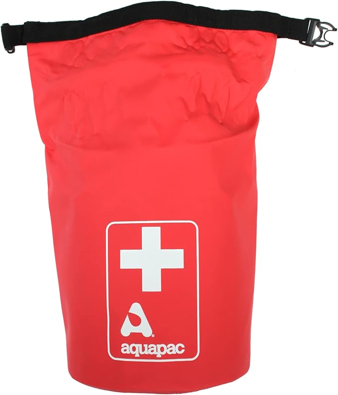 Aquapac Waterproof First Aid Kit Dry Bag for Emergency Use with Secure Buckle - Red