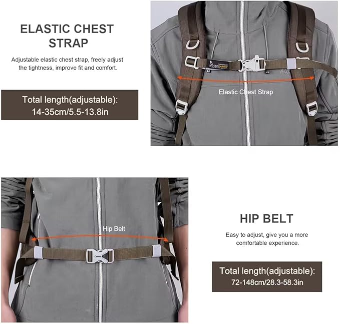 MOUNTAINTOP 40L Hiking Backpack Lightweight Travel Backpack for Men&Women Outdoor Camping Backpacking