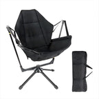FAHKNS Hammock Camping Chair, 360° Swivel Chair with Adjustable Backrest, Foldable and Lightweight Chair Used for Office Work, Picnic, Hiking, Portable Bag,