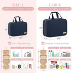 HOTOR Travel Toiletry Bag w/Hanging Hook - Spacious Toiletry Bag Essentials for Women & Men, Makeup Bag/Big Comparment, Waterproof for Travel Accessories, Medium, Navy Blue
