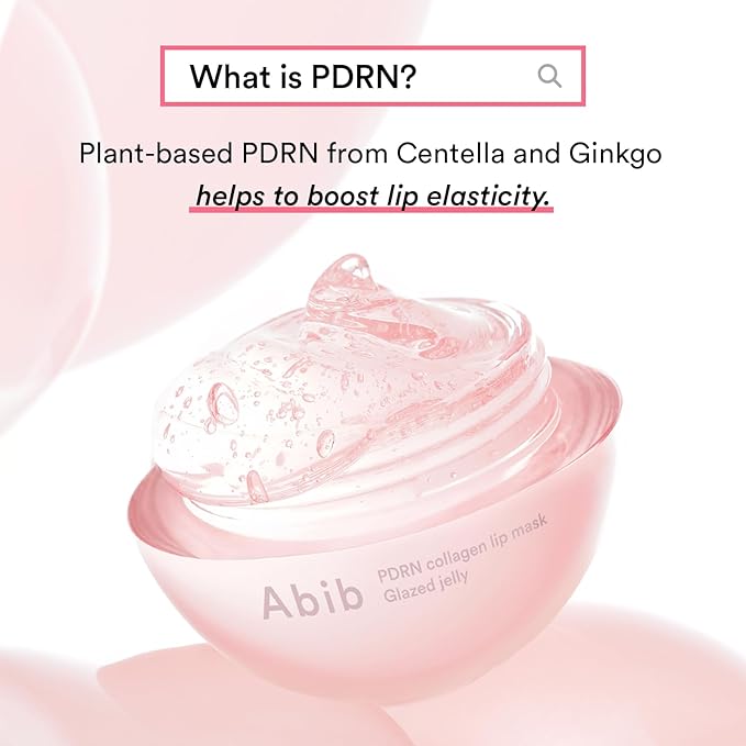 Abib PDRN Vegan Collagen Lip Mask Glazed Jelly 0.38 fl oz | Korean Lip Butter Balm Overnight Sleeping Mask Hydrating Care Moisturizer Treatment for Flakey, Dry Lips