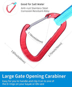 OCEANBROAD Kayak Paddle Leash Stretchable Strap Lanyard Rope for SUP Kayaking Boating Canoeing Fishing Pole Rod 4-7 Feet