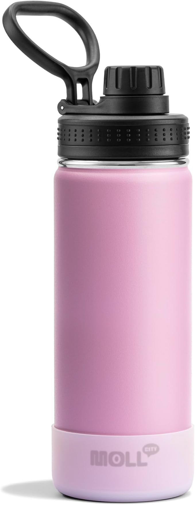 Insulated Water Bottle-22 oz Stainless Steel Double Wall Vacuum Sports Water Bottle with Spout Lid-Metal Leak Proof Travel Water Flask for Girls (Purple Pink)