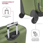 SwissGear Sion Softside Expandable Luggage, Evergreen, Checked-Large 29-Inch