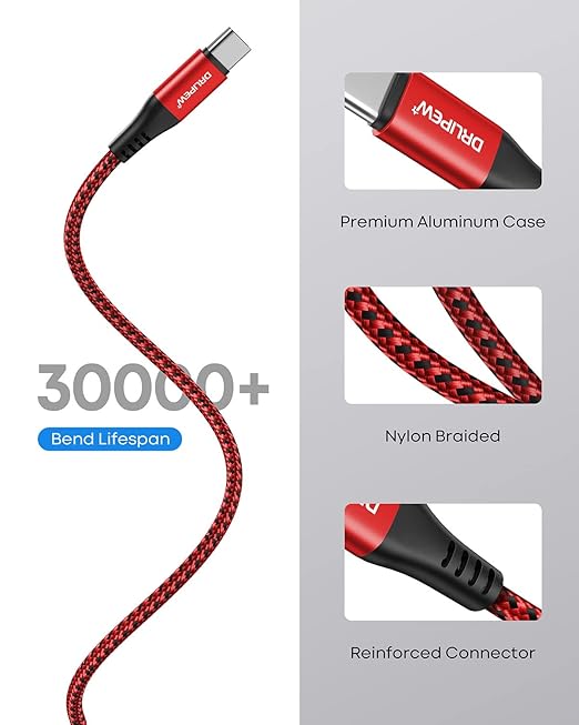 USB Type C Cable 3A Fast Charging(3ft 4Pack), USB to USB C Cable Nylon Braided Type C Charger Cord for iPhone 15 Pro Max, Samsung Galaxy S10 FE S9 S20 S21 S22 S23+ S24 Ultra, A20 A50 A70, LG, Moto