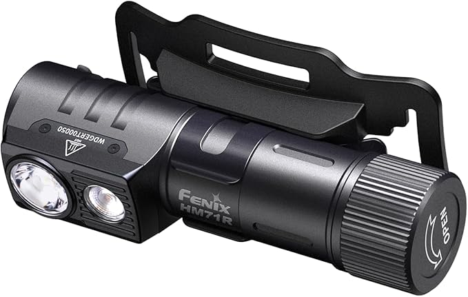 Fenix HM71R Headlamp, 2700 Lumen Super Bright USB-C Rechargeable Spot Light Flood Light L-Shape 90 Degree Right Angle Flashlight Industrial Grade with LumenTac Organizer