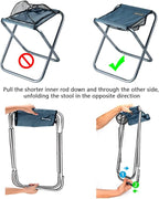 AOUTACC Ultralight Portable Folding Camping Stool for Outdoor Fishing Hiking Backpacking Travelling(XL:13"x14"x15";Large:11.8"x11"x11.4"; Medium:8.3"x9.5"x 11")