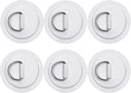 TOBWOLF 6 Pack Stainless Steel D-Ring Patch for Inflatable Boat Kayak Dinghy SUP, D-Ring PVC Patch Stand-Up Paddleboard Canoe Rafting Accessories, NO Glue Included