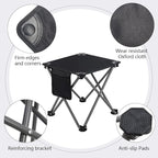 3 Pack Camping Stool, Camping Foot Stools Portable Folding Camp Stool with Storage Bag, Folding Stool Suitable for Fishing, Beach, Picnic,Outdoor - Black