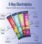 TREVI™ Sugar Free Electrolytes - Drink Mix Hydration Powder Packets - 28 Count - Favorites Variety Pack - Cherry Lime, Strawberry Kiwi, Berry Lemonade, Arctic Frost