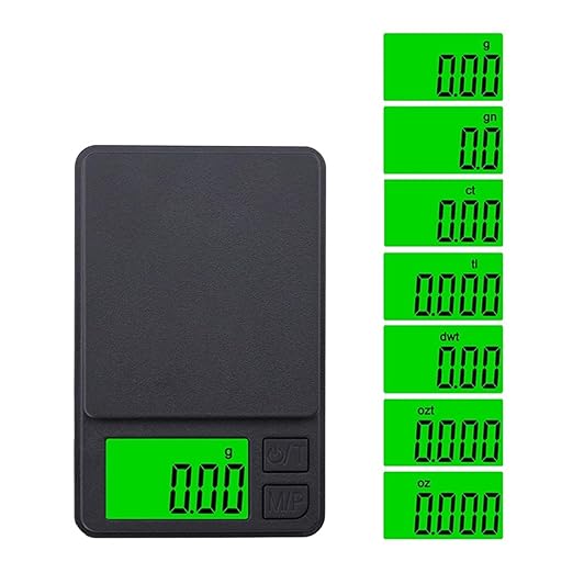 Luggage Weight Scale, 3pcs Pocket Scale Mini Jewelry 1000g/0.01g Digital Gram Backlit LCD Tare Function Travel Use,for Travel(1000g/0.01g)