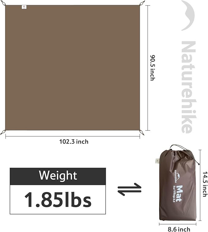 Naturehike Village Instant Tent, 4 Person 8 Person Camping Tent with Full Rainfly, Waterproof Large Cabin Tents for Car Camping