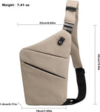 Anti Theft Travel Bag, One Shoulder Large Capacity Cross-body Bag Chest Fashion Lightweight Sling Bags for Travel Sports