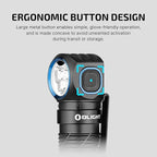 OLIGHT Perun 3 Rechargeable Headlamp Flashlight, 3000 Lumens LED Headlight with Red Light, Waterproof Head Lamp with Headband for Outdoor Camping, Hiking, Working(Black)