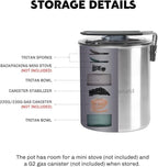 Fire Maple Antarcti Duo Cook Set | 1.2L Stainless Steel Camping Cookware Set | Foldable Camp Mess Kit with Utensils | Outdoor Camping Pot (Canister NOT Included)