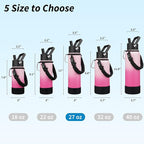 BJPKPK 27oz Insulated Water Bottles with 3 Lids, Paracord Handle & Non-slip Boot, Stainless Steel Metal Water Bottle with Straw, BPA Free Leak Proof Thermo, Tumblers,Cherry