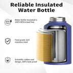 WATERSY Half Gallon Water Bottle Insulated(Cold for 48 Hrs),BPA Free&Leak Proof,64oz Stainless Steel Water Jug/Flask,Big thermo,Large Water Bottle with Handle for Gym,Hiking,Camping,Deep Blue