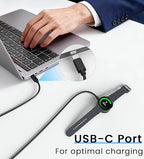 USB C Charging Cable Compatible with Samsung Galaxy Watch 8/8 Classic 7/6/6 Classic/5 Pro/5/4/3/FE/Ultra 2025/2024/Active 1/2 Type C Magnetic Charger for Samsung Galaxy Watch