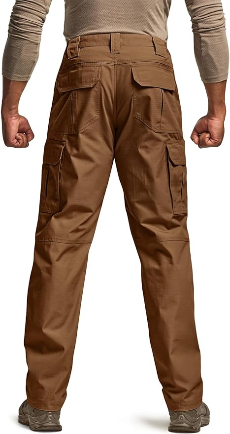 CQR Men's Tactical Pants, Water Resistant Ripstop Cargo Pants, Lightweight EDC Work Hiking Pants, Outdoor Apparel