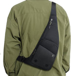 Peicees Sling Bag for Men Women Shoulder Bag Backpack Strap Pockets Chest Bag for Running Hiking Camping Exercise Outdoor