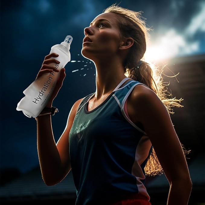 WILDREEDS 150ml Soft Flask, TPU Collapsible Soft Water Bottle for Hydration Pack, Running Vest, Folding Water Bottle for Hiking Cycling Climbing-2Pcs, White