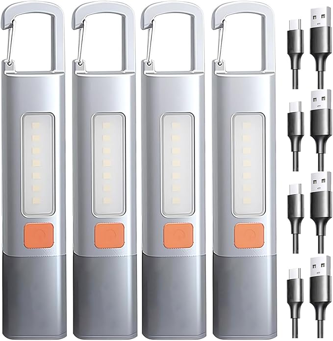 Rechargeable LED Flashlights High Lumens, 20,000 Lumens Super Bright Flashlight with USB Cable and Hook, 3 Modes, Waterproof Flash Light Handheld Powerful Flashlight for Home Camping ﻿- 4 Pack
