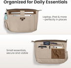 tomtoc 14-inch Puffy Laptop Tote Bag for Women 10L, Lightweight Puffer Work Tote with Padded Device Compartment for 13/14-inch MacBook Laptop, Organized Work Bag for Office, Business, Daily Essentials