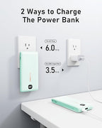 VEEKTOMX Portable Charger with Built in Cables 10000mAh, Power Bank for iPhone with Wall Plug, Travel Essential Fast Charging Slim USB C External Battery Pack for iPhone 17/16/15, Samsung, iPad, etc