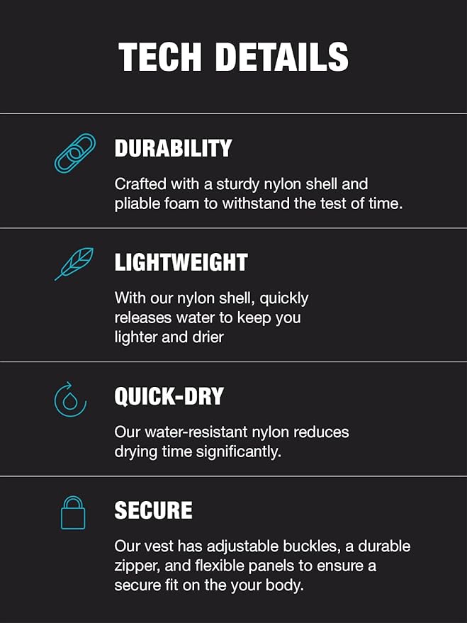HyperLite Women's Elite Life Jacket - US Coast Guard Approved Level 70 Buoyancy Aid, Great for Any Water Sports Activity Including Boating, Paddle & Swimming